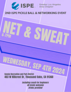 2nd ISPE Pickle Ball & Networking Event